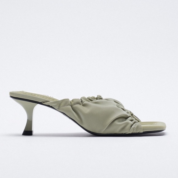 ZARA BNWT Ruched Heeled Sandals US Size 6 - Picture 7 of 7